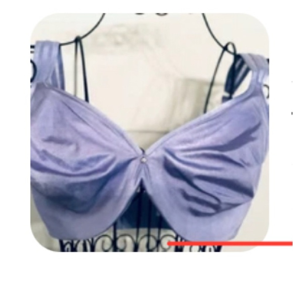Lavender Satin Bra playtex 36DD Diamond 4433